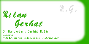 milan gerhat business card